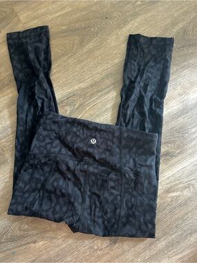 Lululemon Black Tonal Camo High-Rise Leggings
